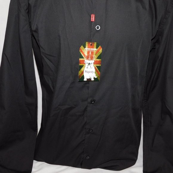 Majesty Mens L 16-16.5 Black Button Down Shirt - Picture 6 of 11